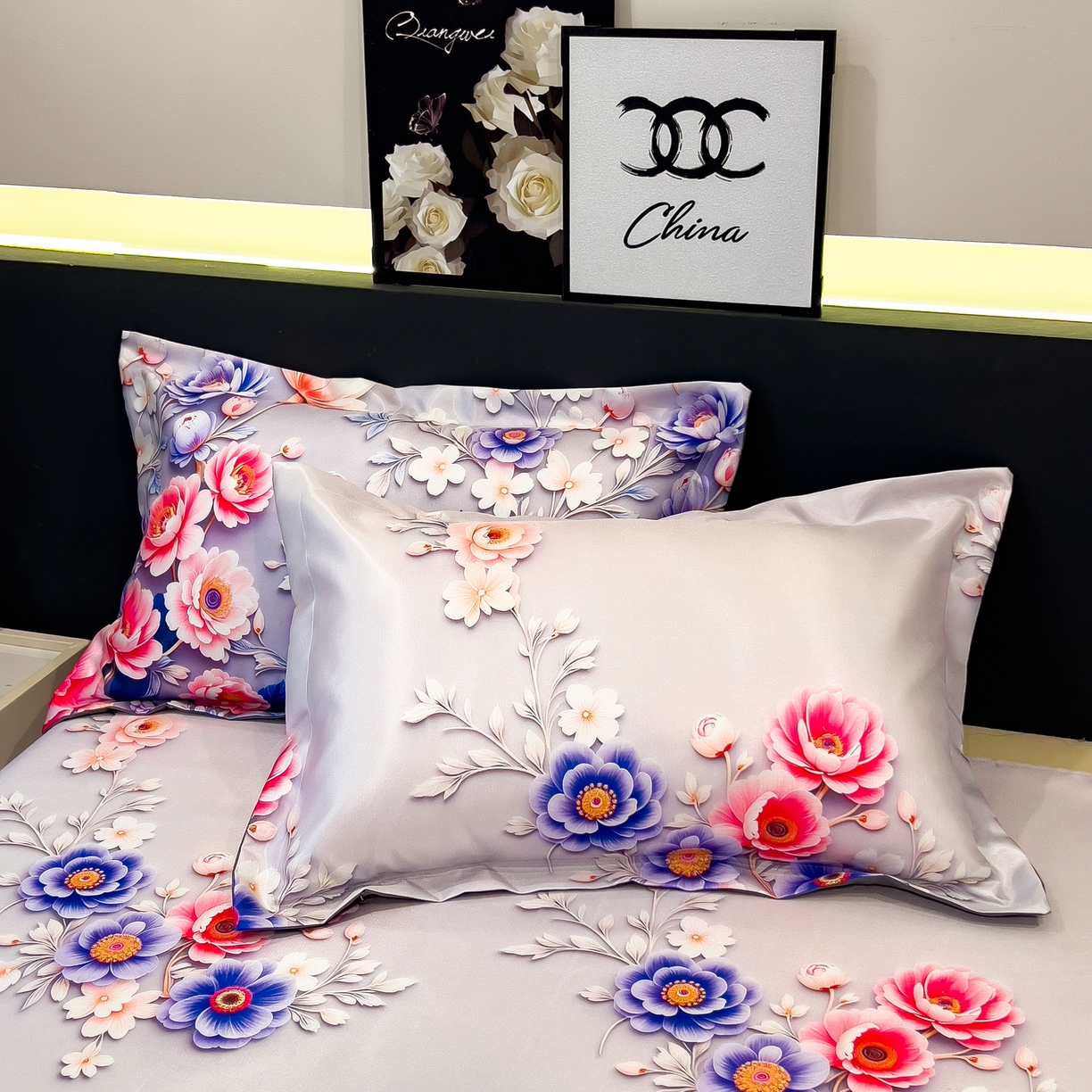 91家纺网 家纺一手货源 找家纺 许林 2026新款冰丝凉席床单款凉席三件套 清风