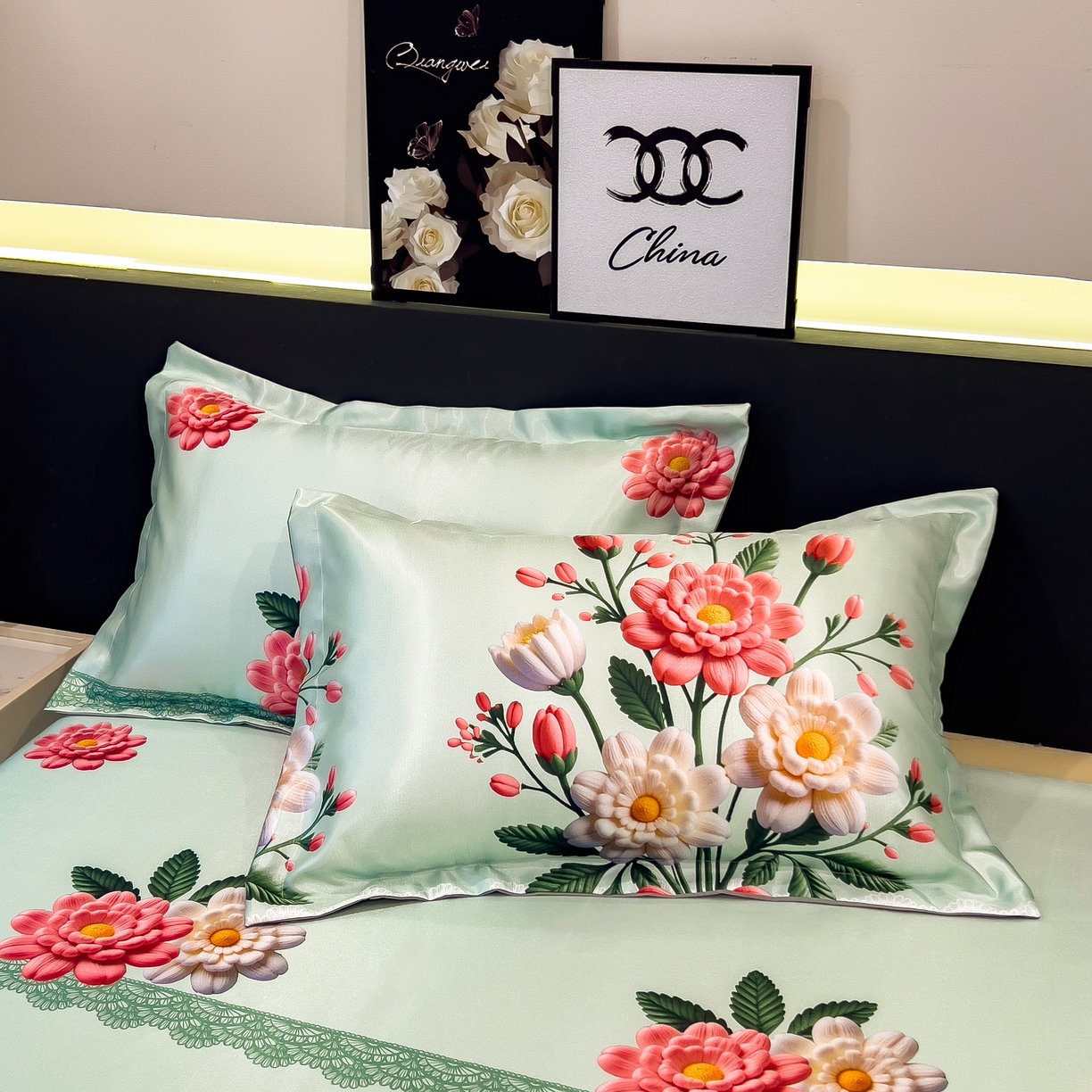 91家纺网 家纺一手货源 找家纺 许林 2026新款冰丝凉席床单款凉席三件套 晴溪