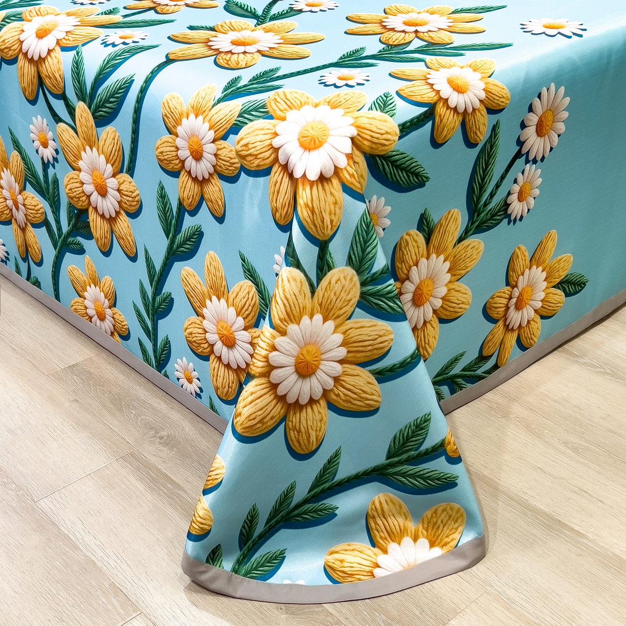 91家纺网 家纺一手货源 找家纺 许林 2026新款冰丝凉席床单款凉席三件套 如野