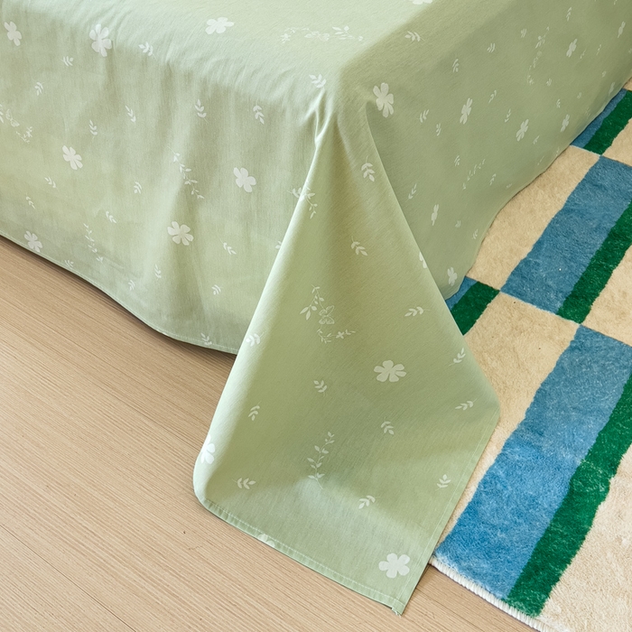 91家纺网 家纺一手货源 找家纺 金丝鸟家纺 2026新款全棉纯棉斜纹特价款四件套 春游手记