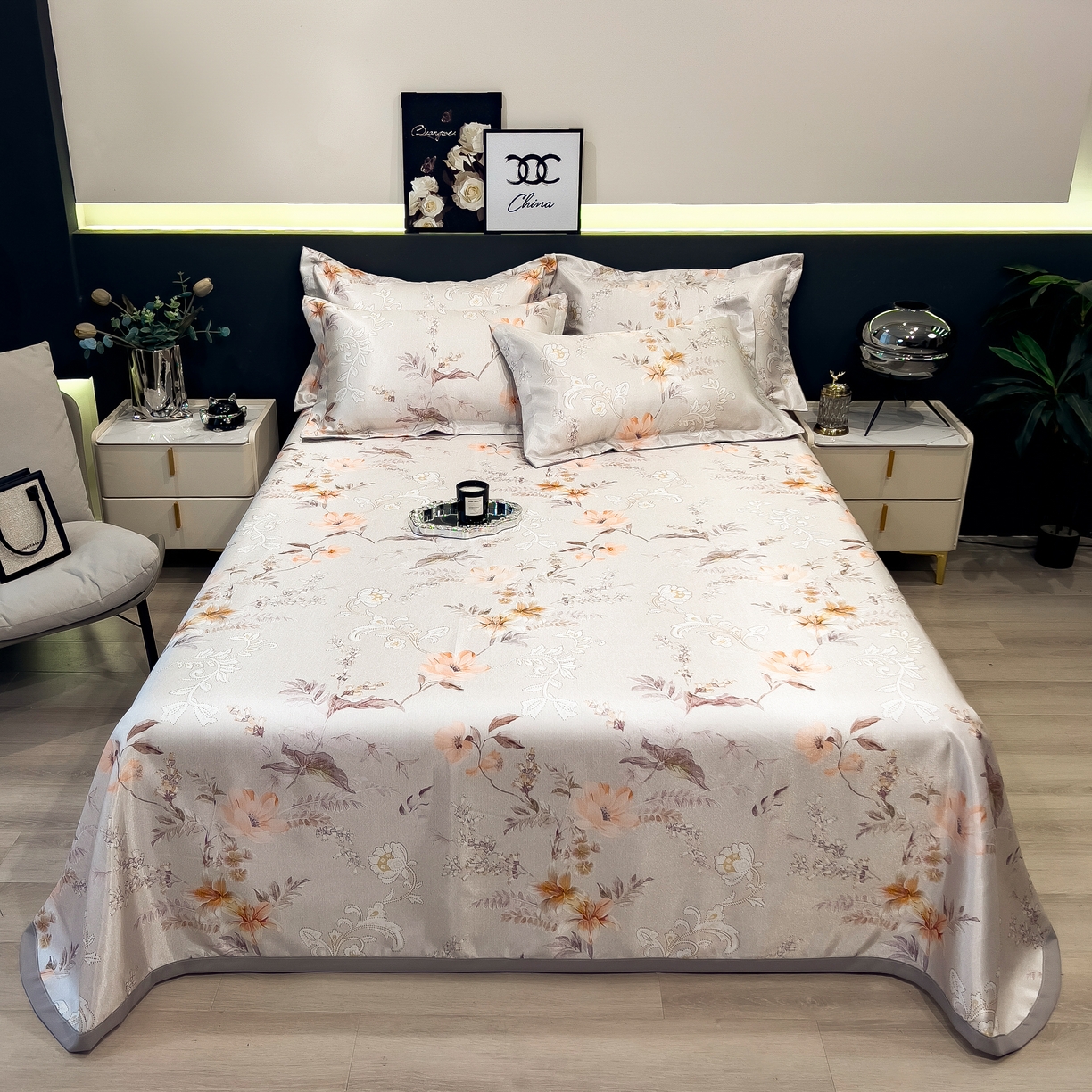 许林 2026新款冰丝凉席床单款凉席三件套 夏简