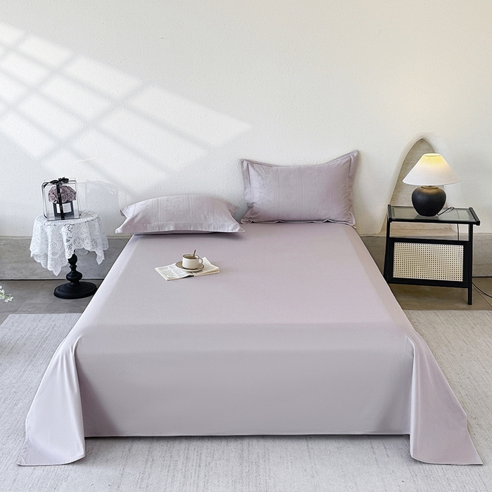 91家纺网 家纺一手货源 找家纺 宜家坊 2026新款全棉60S长绒棉立体厚织提花四件套及单品 沁香-淡雅紫