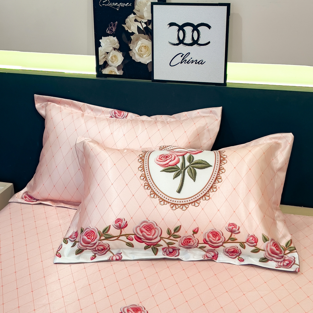 91家纺网 家纺一手货源 找家纺 许林 2026新款冰丝凉席床单款凉席三件套 野莓