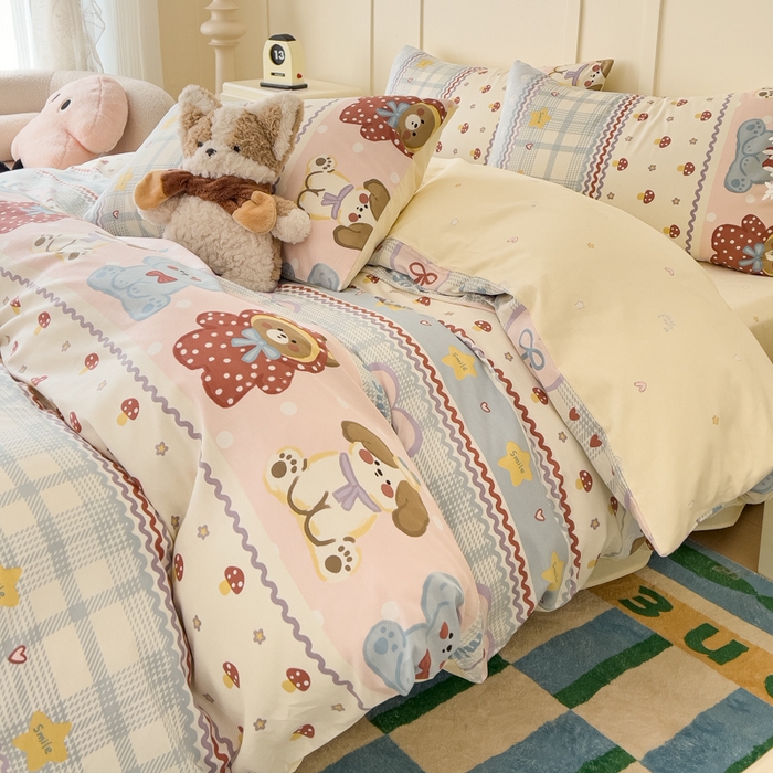 91家纺网 家纺一手货源 找家纺 金丝鸟家纺 2026新款全棉纯棉斜纹特价款四件套 围巾季节