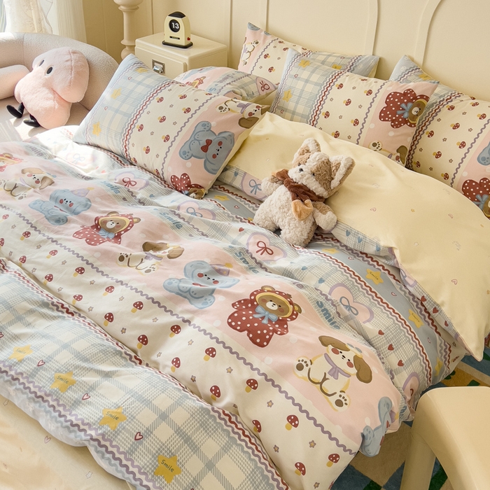 91家纺网 家纺一手货源 找家纺 金丝鸟家纺 2026新款全棉纯棉斜纹特价款四件套 围巾季节