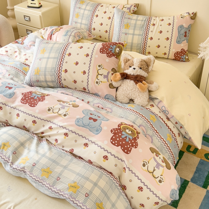 91家纺网 家纺一手货源 找家纺 金丝鸟家纺 2026新款全棉纯棉斜纹特价款四件套 围巾季节