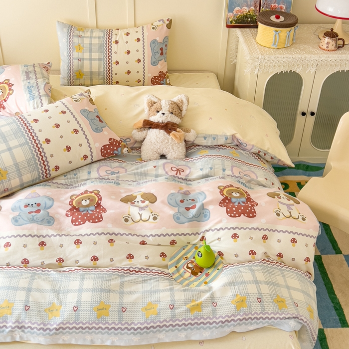 91家纺网 家纺一手货源 找家纺 金丝鸟家纺 2026新款全棉纯棉斜纹特价款四件套 围巾季节