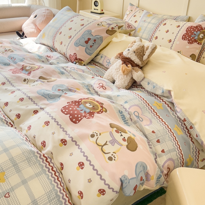 91家纺网 家纺一手货源 找家纺 金丝鸟家纺 2026新款全棉纯棉斜纹特价款四件套 围巾季节