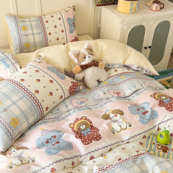 91家纺网 家纺一手货源 找家纺 金丝鸟家纺 2026新款全棉纯棉斜纹特价款四件套 围巾季节