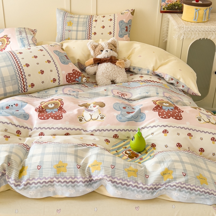 91家纺网 家纺一手货源 找家纺 金丝鸟家纺 2026新款全棉纯棉斜纹特价款四件套 围巾季节