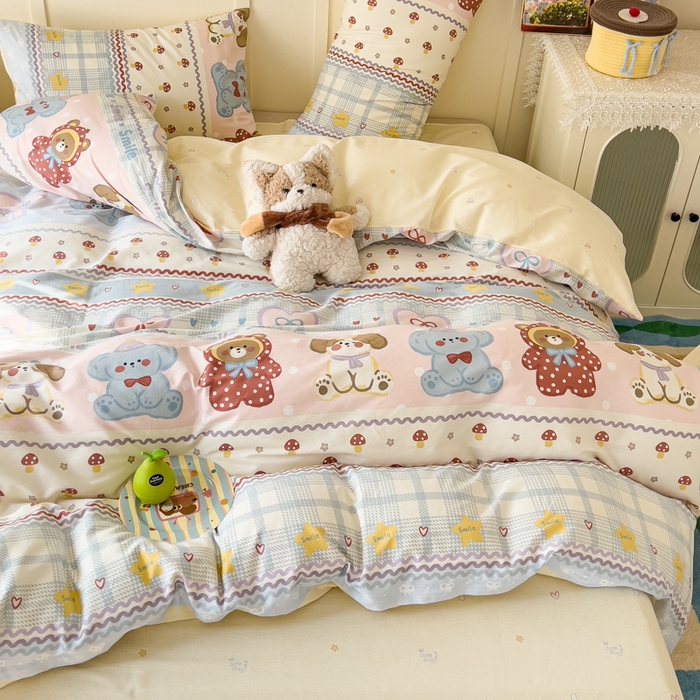 91家纺网 家纺一手货源 找家纺 金丝鸟家纺 2026新款全棉纯棉斜纹特价款四件套 围巾季节