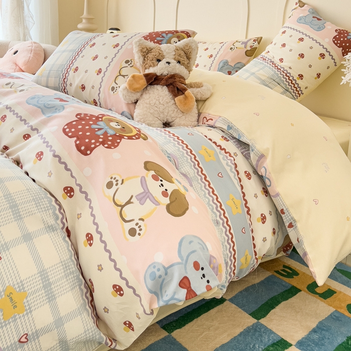 91家纺网 家纺一手货源 找家纺 金丝鸟家纺 2026新款全棉纯棉斜纹特价款四件套 围巾季节