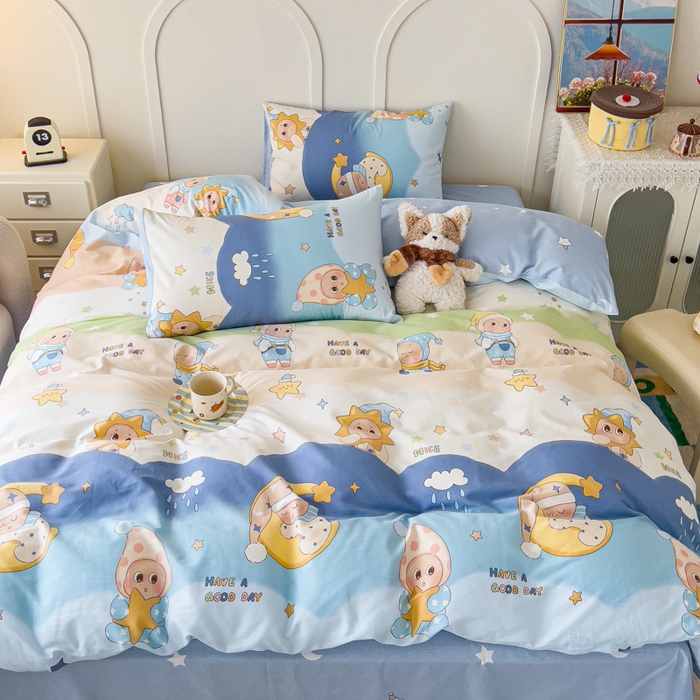 金丝鸟家纺 2026新款全棉纯棉斜纹特价款四件套 星梦童话