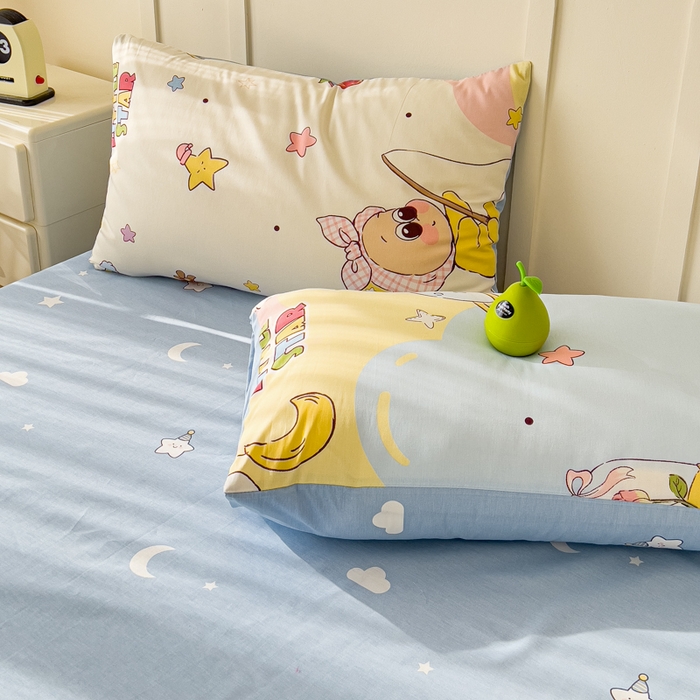 91家纺网 家纺一手货源 找家纺 金丝鸟家纺 2026新款全棉纯棉斜纹特价款四件套 星星仔的梦