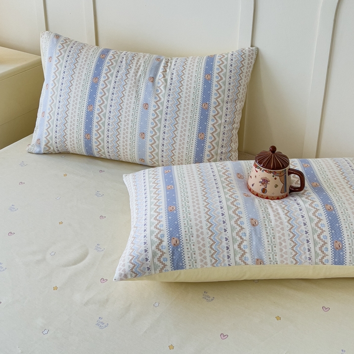 91家纺网 家纺一手货源 找家纺 金丝鸟家纺 2026新款全棉纯棉斜纹特价款四件套 云织熊熊