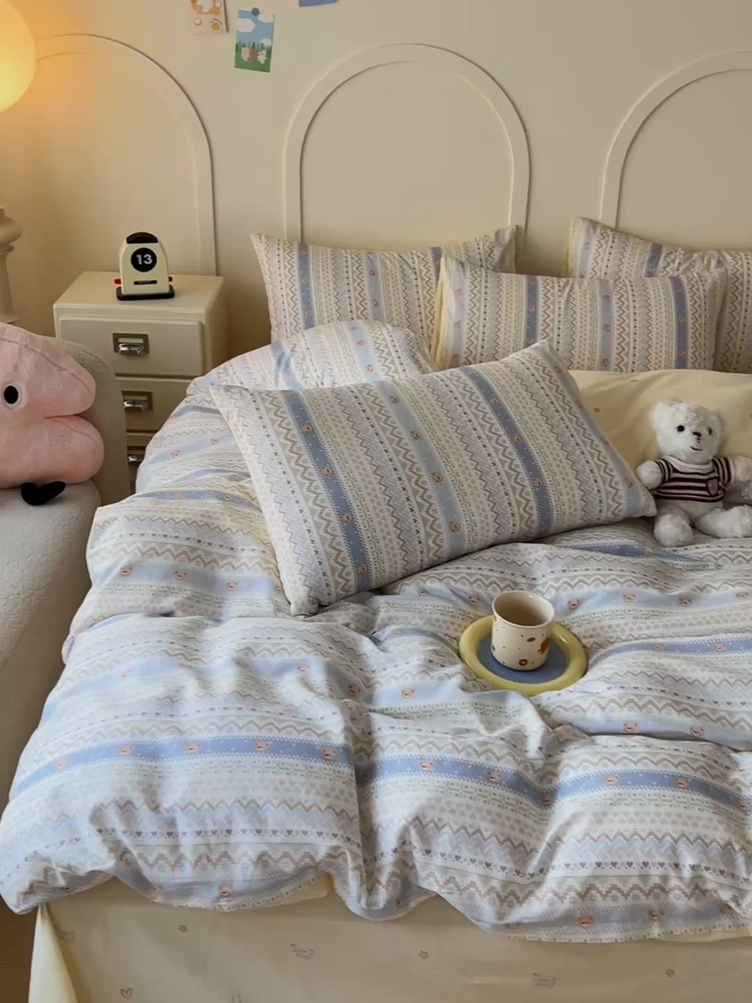 91家纺网 家纺一手货源 找家纺 金丝鸟家纺 2026新款全棉纯棉斜纹特价款四件套 云织熊熊