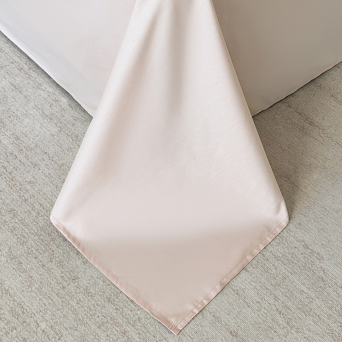 91家纺网 家纺一手货源 找家纺 宜家坊 2026新款全棉60S长绒棉立体厚织提花单床单 唯美粉