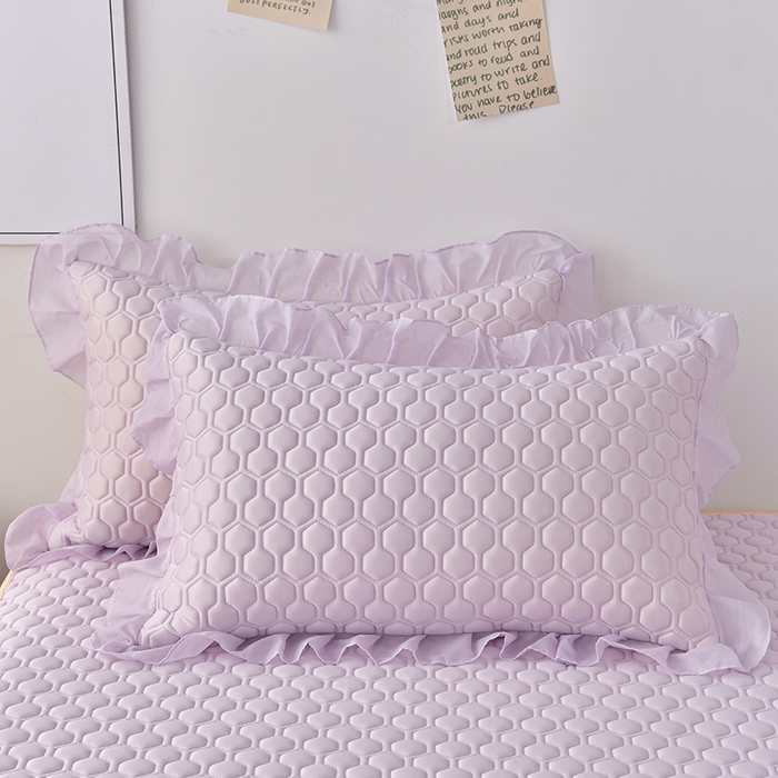 91家纺网 家纺一手货源 找家纺 畅畅家纺 2026新夏季款凉感丝乳胶床裙凉席两件套三件套唯美系列 唯美-云紫