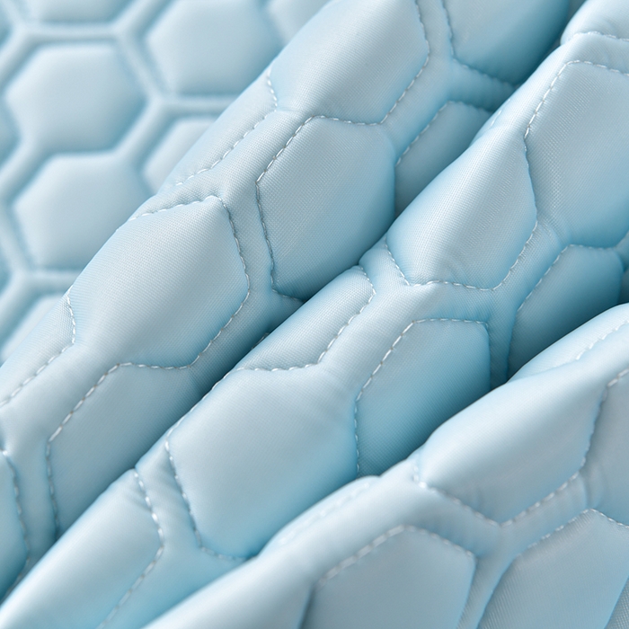 91家纺网 家纺一手货源 找家纺 畅畅家纺 2026新夏季款凉感丝乳胶床裙凉席两件套三件套唯美系列 唯美-天蓝