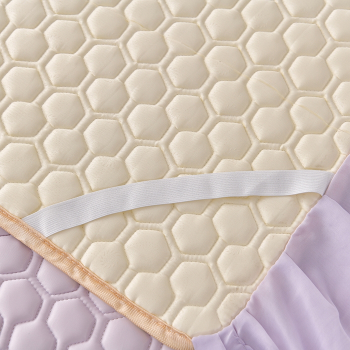 91家纺网 家纺一手货源 找家纺 畅畅家纺 2026新夏季款凉感丝乳胶床裙凉席两件套三件套唯美系列 唯美-云紫