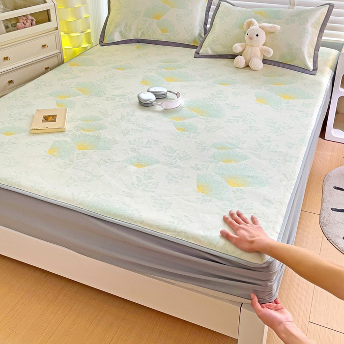 91家纺网 家纺一手货源 找家纺 （总）金盛纺 2025新款A类数码印花冰丝席-床笠款