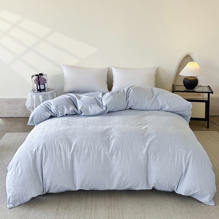 91家纺网 家纺一手货源 找家纺 （总）宜家坊 2026新款全棉60S长绒棉立体厚织提花单被套