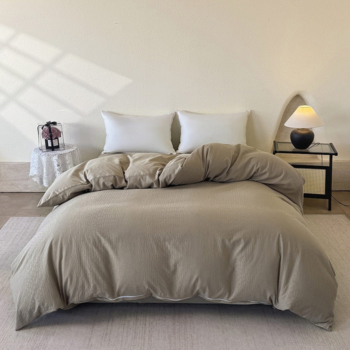 91家纺网 家纺一手货源 找家纺 （总）宜家坊 2026新款全棉60S长绒棉立体厚织提花单被套