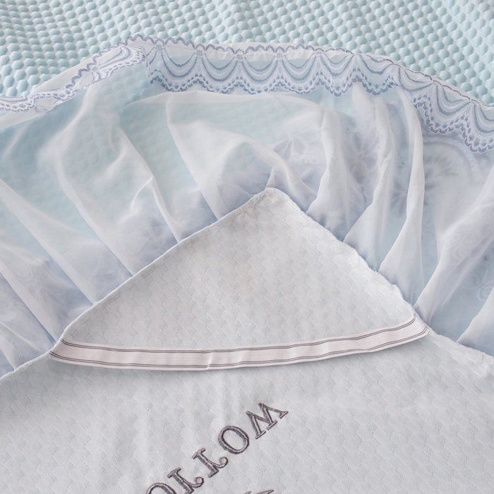 91家纺网 家纺一手货源 找家纺 （总）优姿家纺 2025新款500克冰豆豆床裙凉席三件套