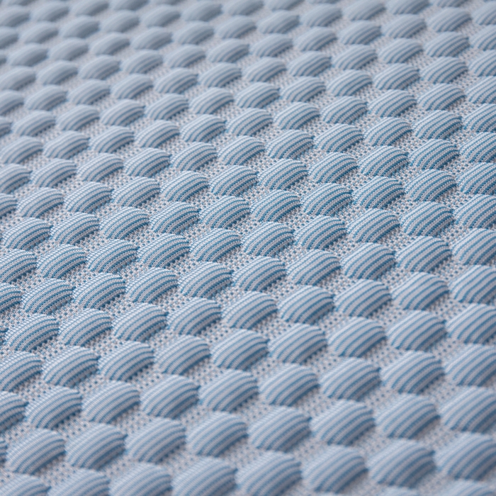 91家纺网 家纺一手货源 找家纺 优姿家纺 2025新款500克冰豆豆床裙凉席三件套 天空蓝