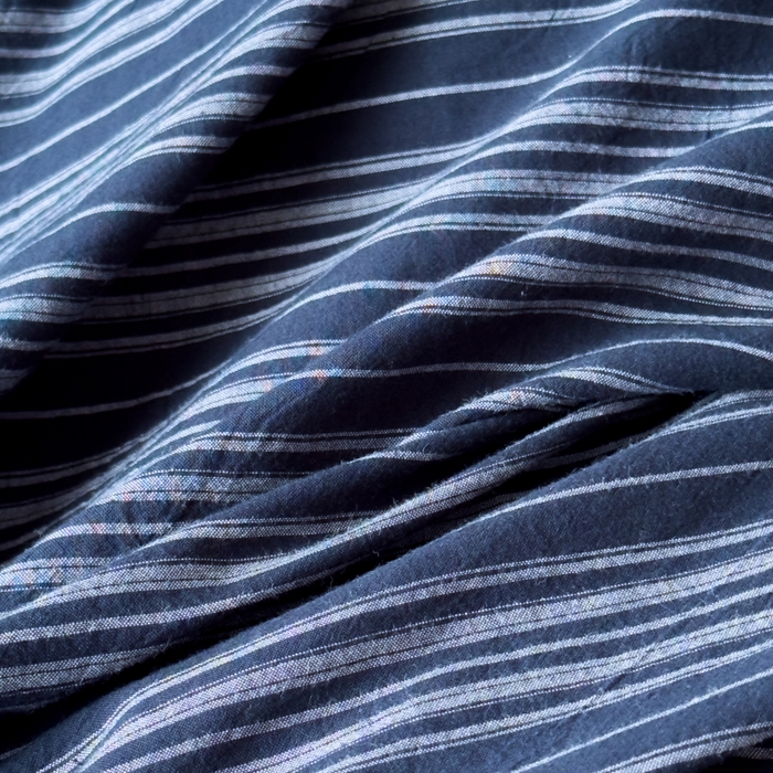 91家纺网 家纺一手货源 找家纺 对白 2026春夏新款专版全棉纯棉色织水洗棉四件套-极繁主义系列 极繁主义-藏青条纹+藏青