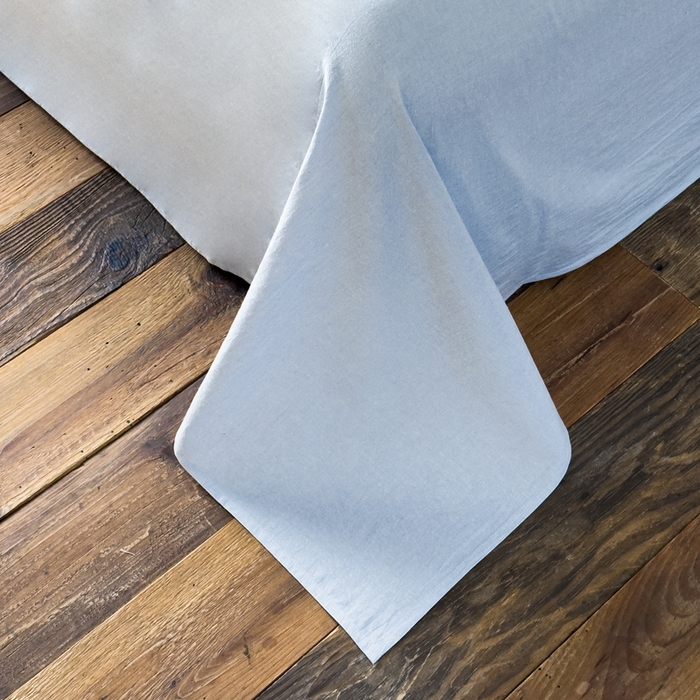 91家纺网 家纺一手货源 找家纺 对白 2026春夏新款专版全棉纯棉色织水洗棉四件套-极繁主义系列 极繁主义-藏青条纹+海蓝