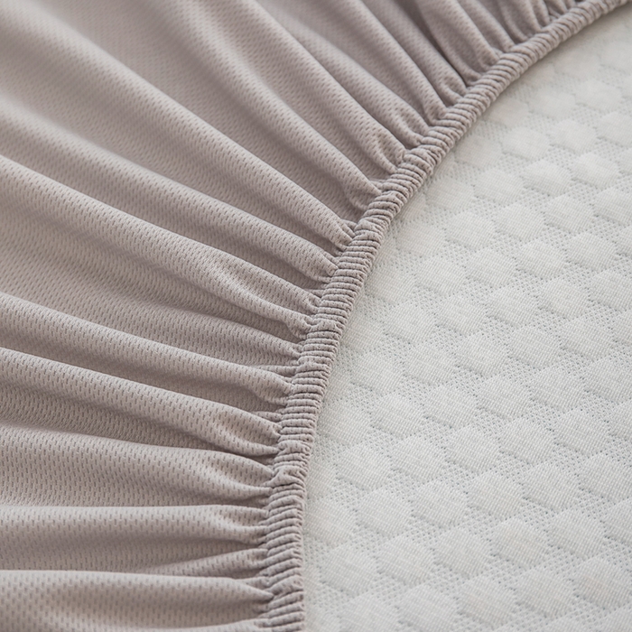 91家纺网 家纺一手货源 找家纺 优姿家纺 2025新款500克豆豆席子凉席床笠款三件套 冰川蓝