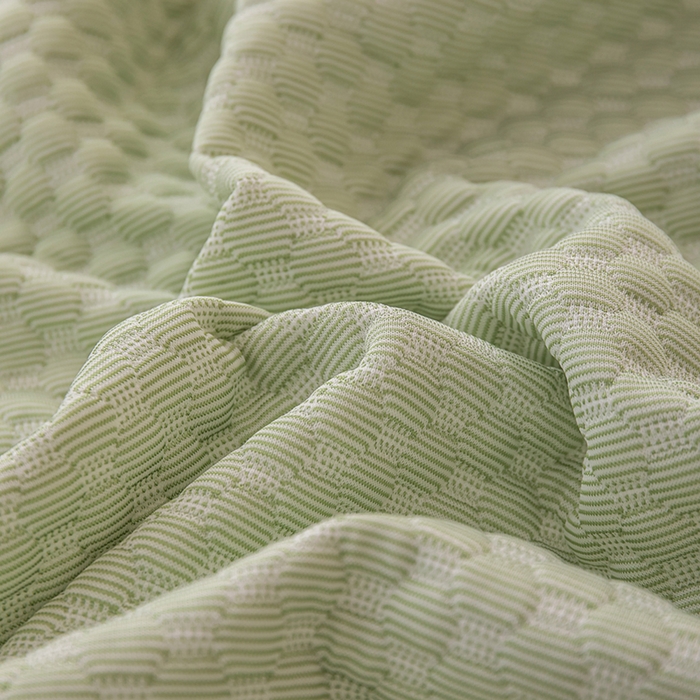 91家纺网 家纺一手货源 找家纺 优姿家纺 2025新款500克豆豆席子凉席床笠款三件套 青春绿