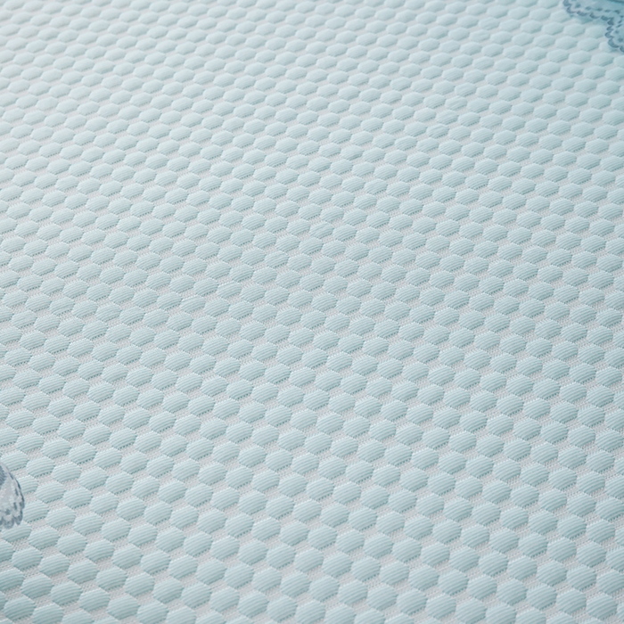 91家纺网 家纺一手货源 找家纺 优姿家纺 2025新款500克豆豆席子凉席床笠款三件套 冰川蓝