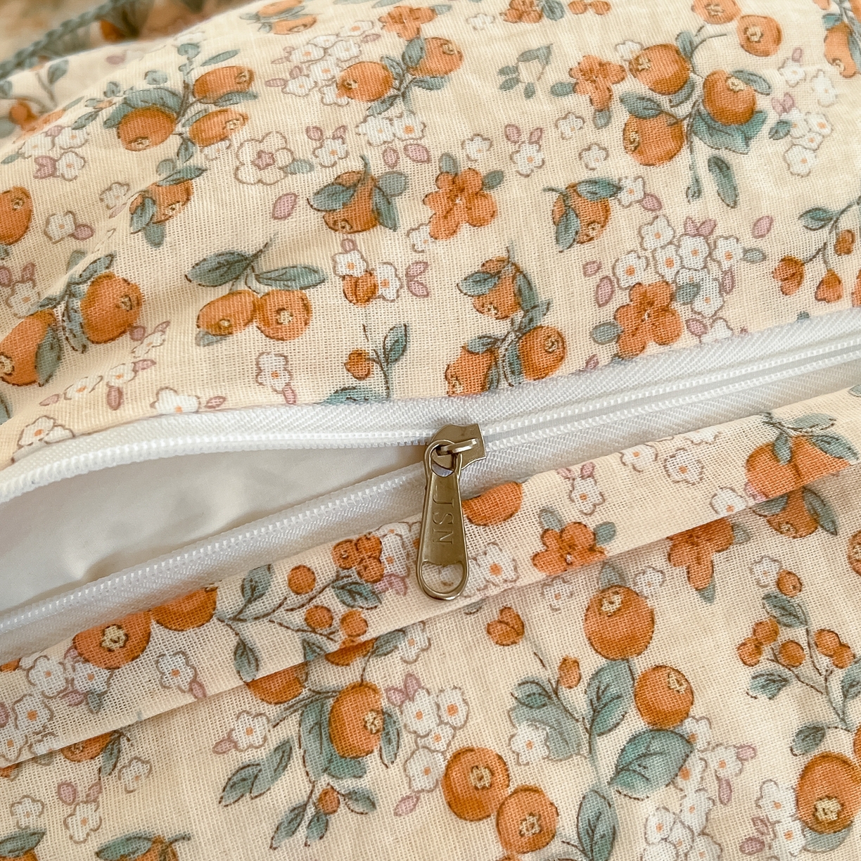 91家纺网 家纺一手货源 找家纺 金丝鸟家纺 2026新款全棉纯棉双层纱贝壳边款四件套 暖暖花谱