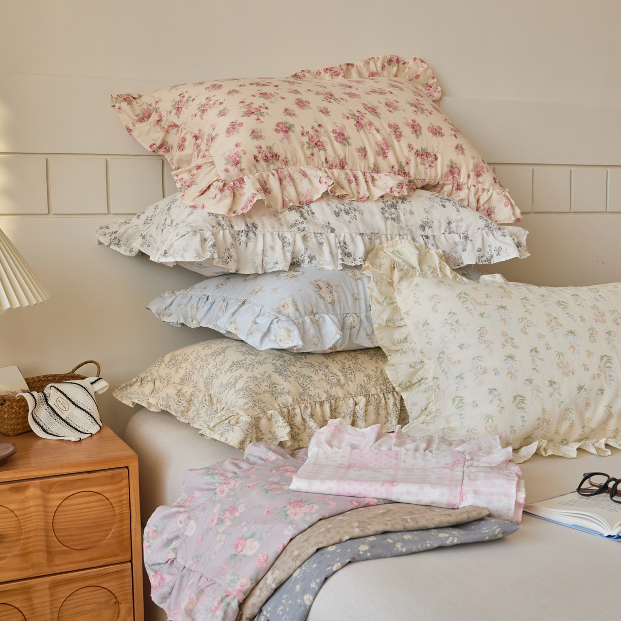 91家纺网 家纺一手货源 找家纺 （总）百寐 2026全棉纯棉枕巾50*80纯棉简约棉麻透气枕巾大小枕芯通用