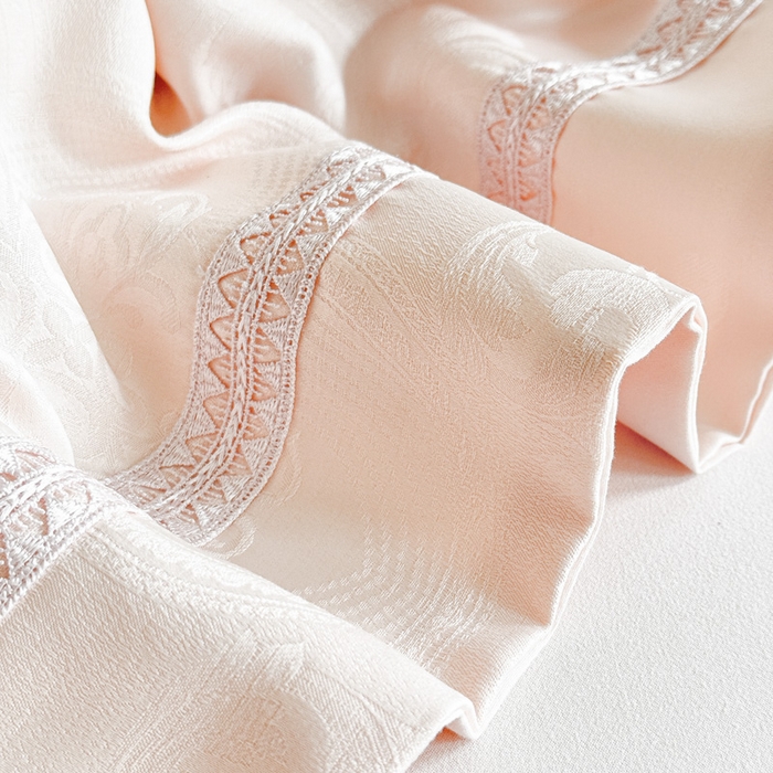 91家纺网 家纺一手货源 找家纺 豪美鑫 2026新款亲肤棉提花四件套-奥莉维亚 奥莉维亚-玉粉