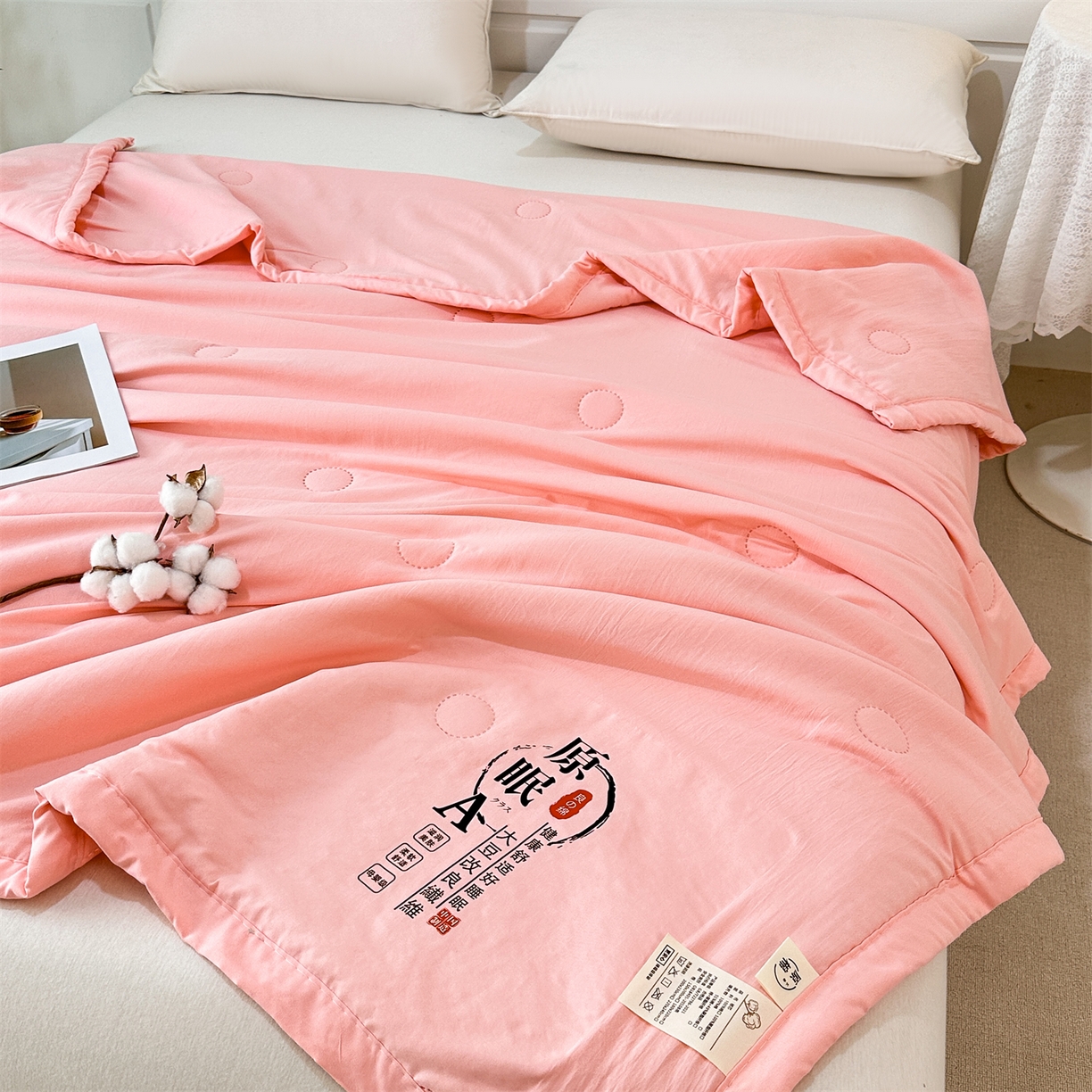 91家纺网 家纺一手货源 找家纺 （总）伊凡 2026新款纯色夏凉被空调被子薄盖毯被