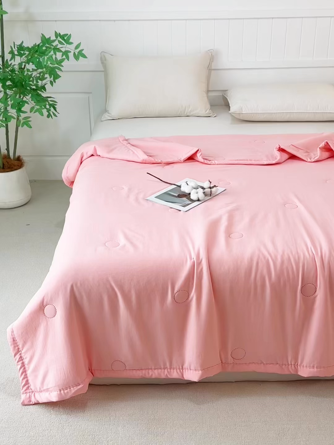 91家纺网 家纺一手货源 找家纺 （总）伊凡 2026新款纯色夏凉被空调被子薄盖毯被