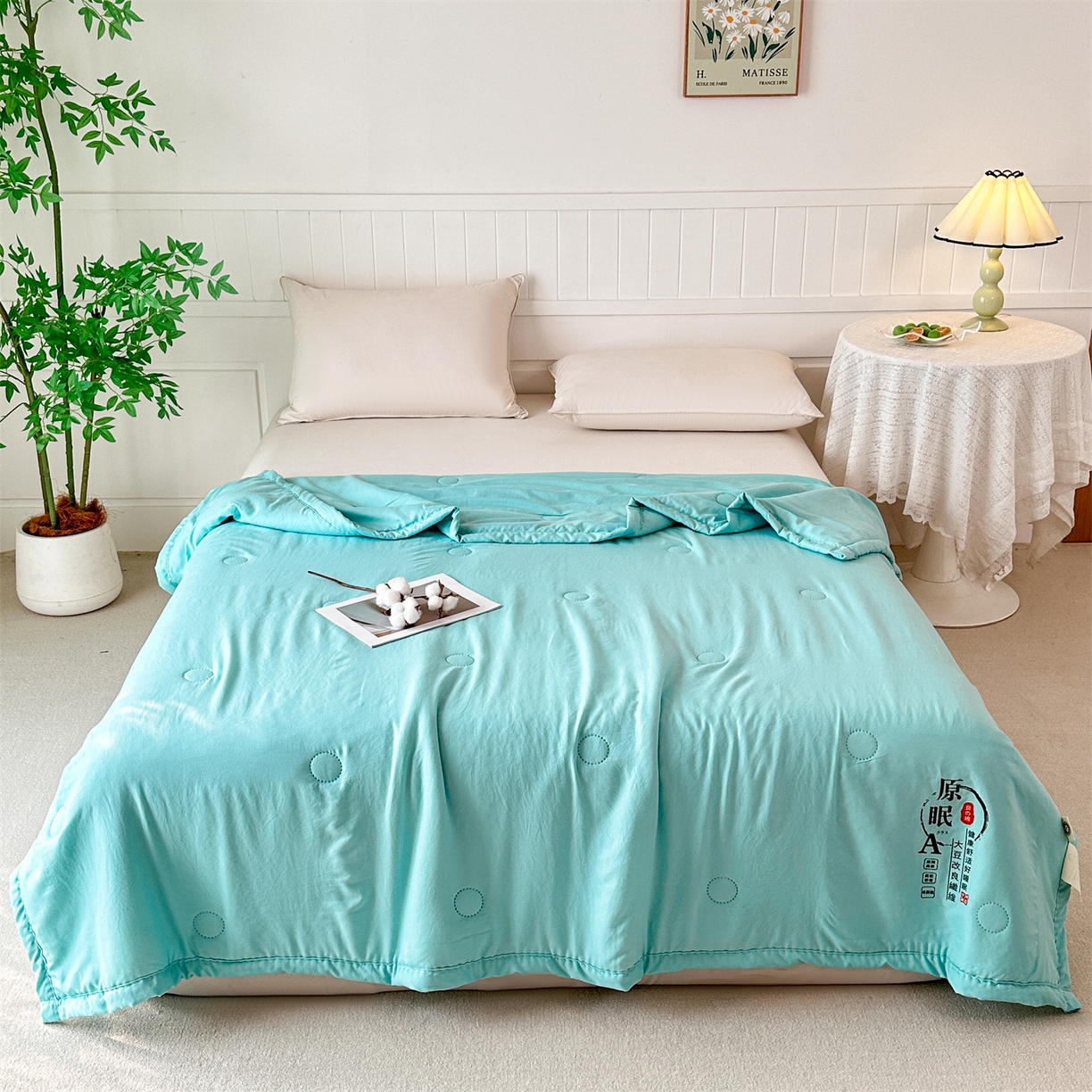 91家纺网 家纺一手货源 找家纺 （总）伊凡 2025新款亲肤磨毛印花夏凉被空调被子薄盖毯被