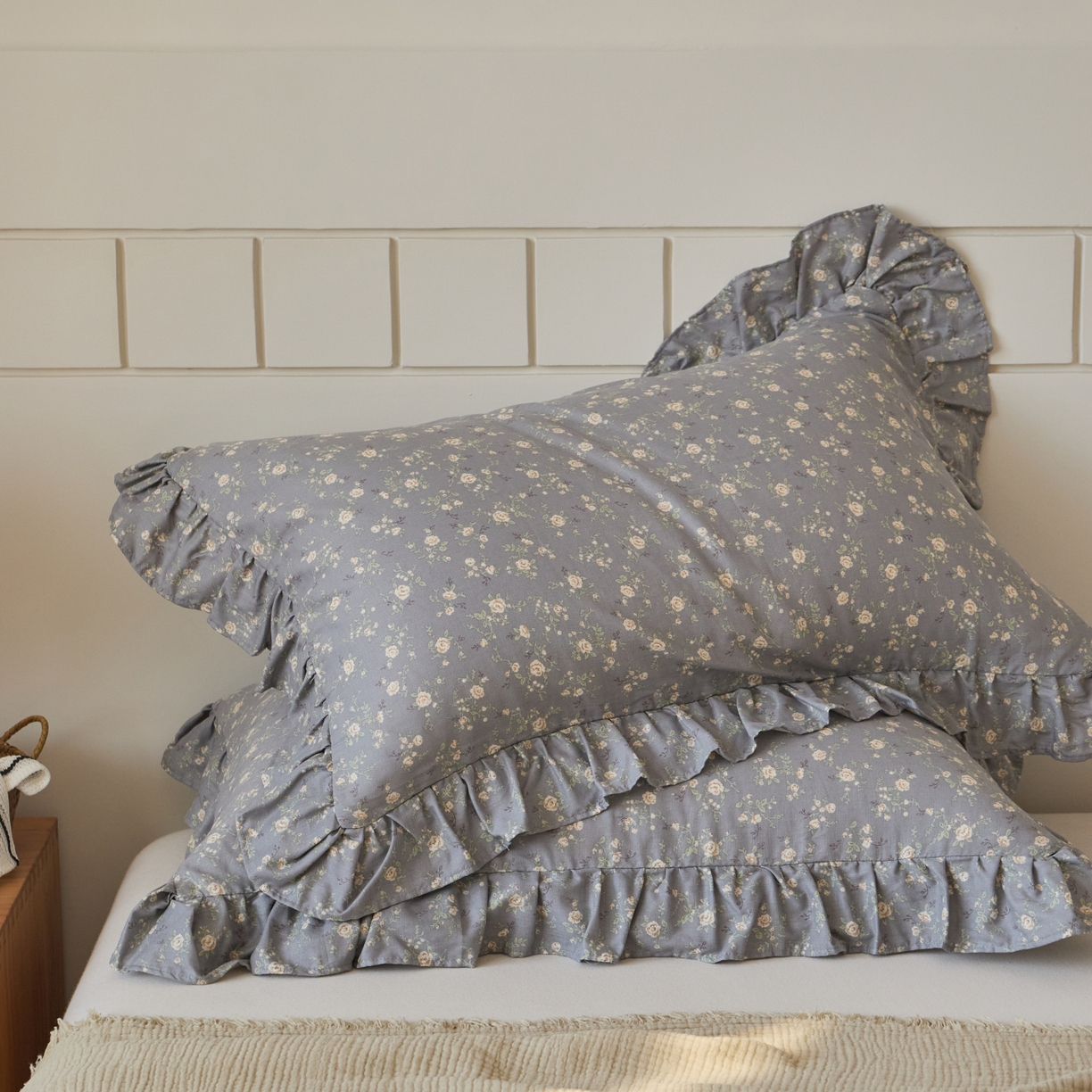 91家纺网 家纺一手货源 找家纺 百寐 2026全棉双层纱A类纯棉纱布花边加大50*80枕套48*74/40*60枕芯保护套 暮光之城