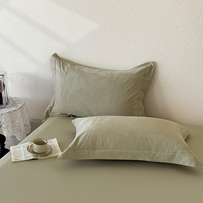 91家纺网 家纺一手货源 找家纺 （总）宜家坊 2026新款全棉60S长绒棉立体厚织提花单枕套