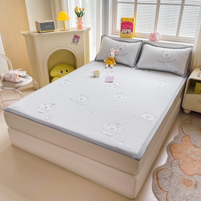 91家纺网 家纺一手货源 找家纺 （总）梵朴 2026新款直播A类冰豆豆凉席三件套凉豆豆软凉席可机洗空调席子-升级抗起球