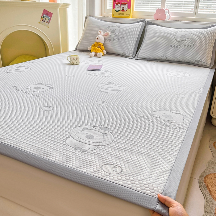 91家纺网 家纺一手货源 找家纺 （总）梵朴 2026新款直播A类冰豆豆凉席三件套凉豆豆软凉席可机洗空调席子-升级抗起球