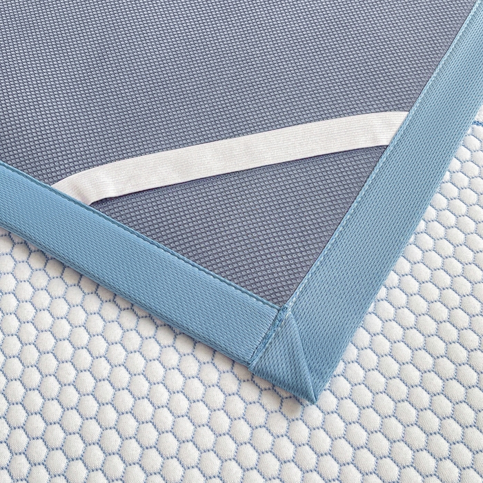 91家纺网 家纺一手货源 找家纺 梵朴 2026新款直播A类冰豆豆凉席三件套凉豆豆软凉席可机洗空调席子-升级抗起球 LUCK熊-蓝