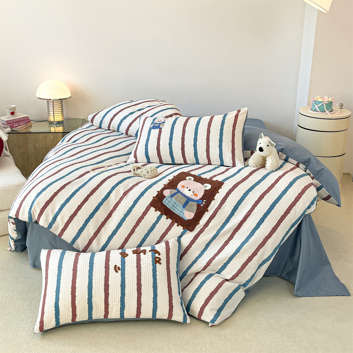 91家纺网 家纺一手货源 找家纺 （总）眷恋家纺 2026新款全棉纯棉A版华夫格B版40支毛巾绣四件套