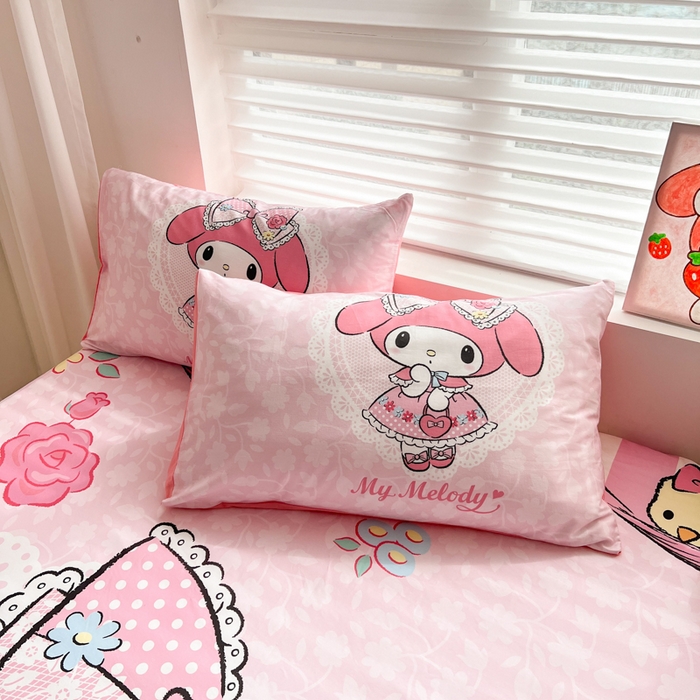 91家纺网 家纺一手货源 找家纺 （总）孩子王家纺 2026新款卡通全棉正版授权大版三丽鸥系列四件套单品单床笠（含防伪码）