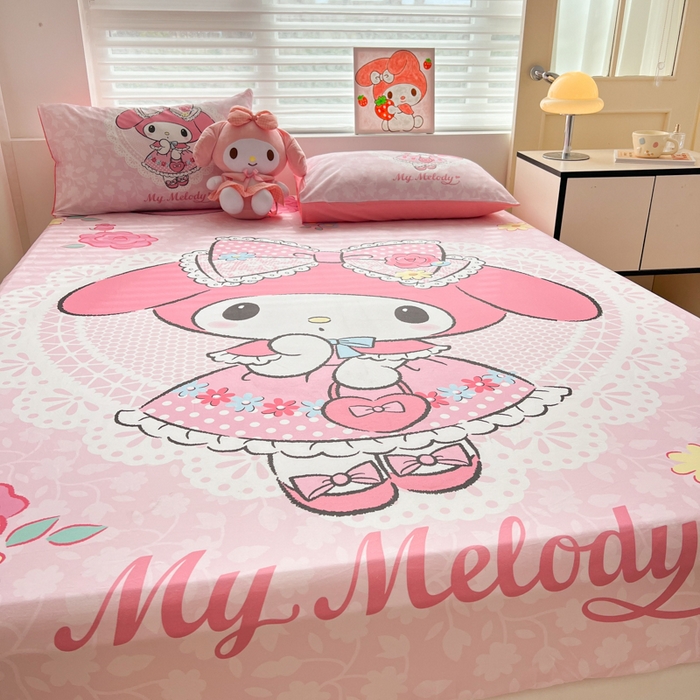 91家纺网 家纺一手货源 找家纺 （总）孩子王家纺 2026新款卡通全棉正版授权大版三丽鸥系列四件套单品单床笠（含防伪码）