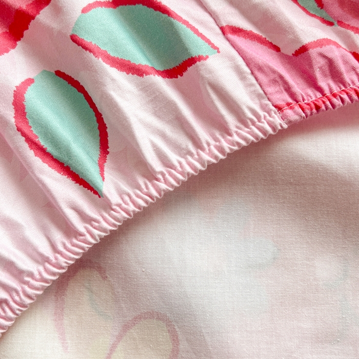 91家纺网 家纺一手货源 找家纺 孩子王家纺 2026新款卡通全棉正版授权大版三丽鸥系列四件套单品单床笠（含防伪码） 少女美乐蒂