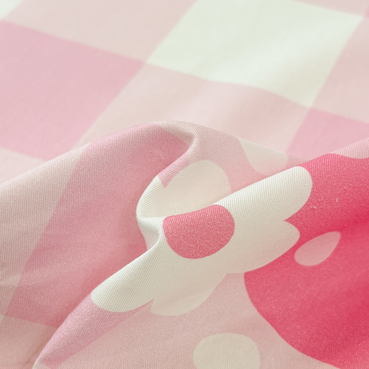 91家纺网 家纺一手货源 找家纺 孩子王家纺 2026新款卡通全棉正版授权大版三丽鸥系列四件套单品单床笠（含防伪码） 格子乐园